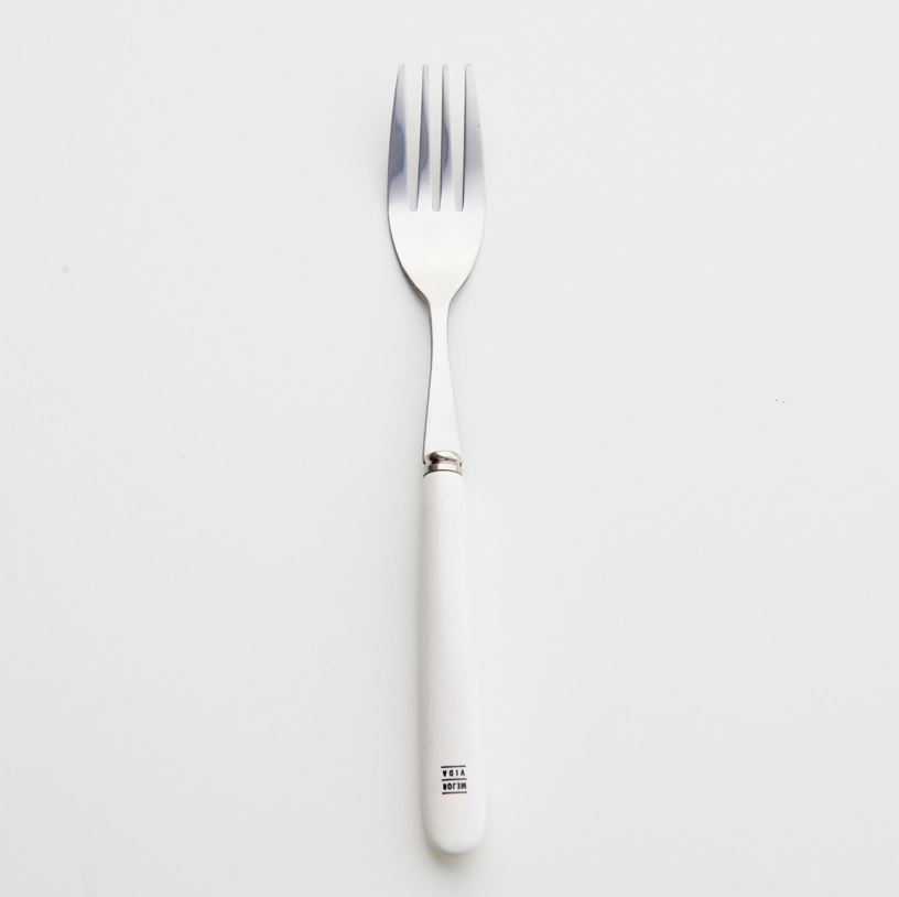 white ceramic flatware