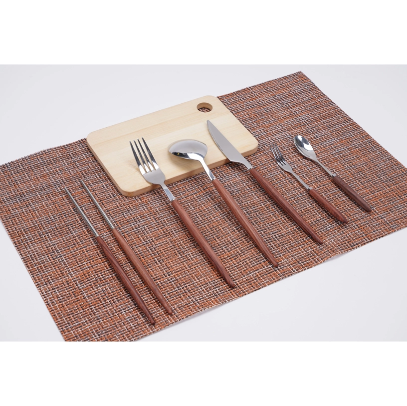 faux wood flatware